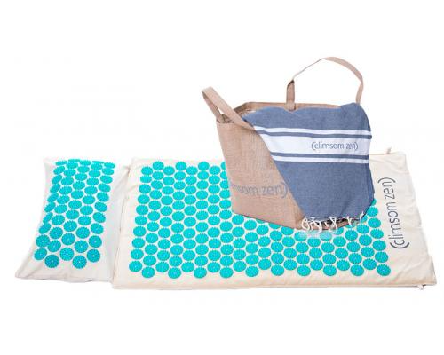 Pack d’acupression : tapis, coussin et fouta