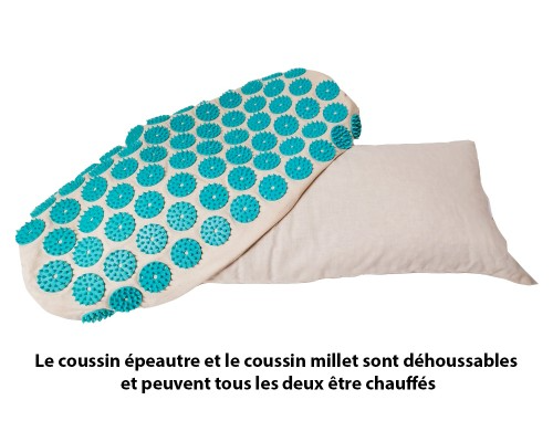 Pack d’acupression : tapis, coussin et fouta