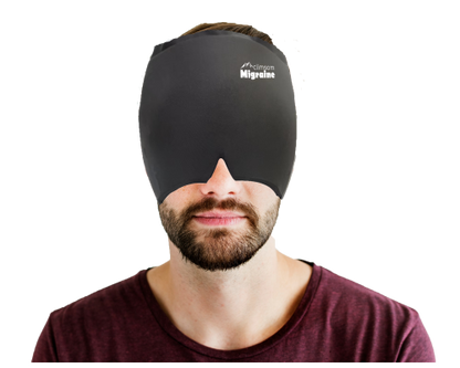 Cagoule anti-migraine avec compresse de gel froid